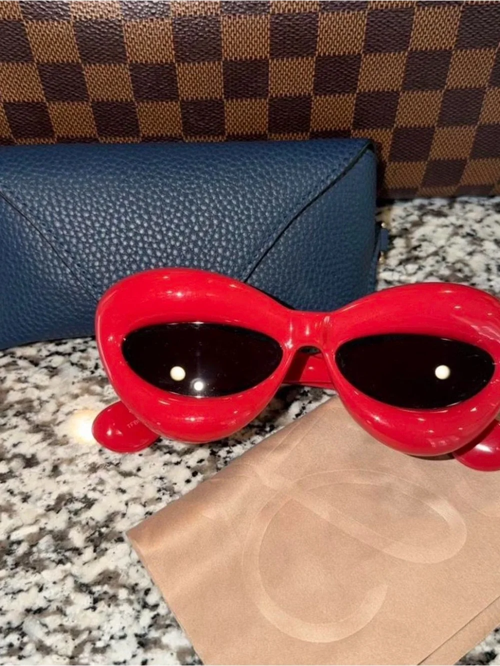 Red Cat-Eye Loewe Sunglasses for Women - Bold Retro Style